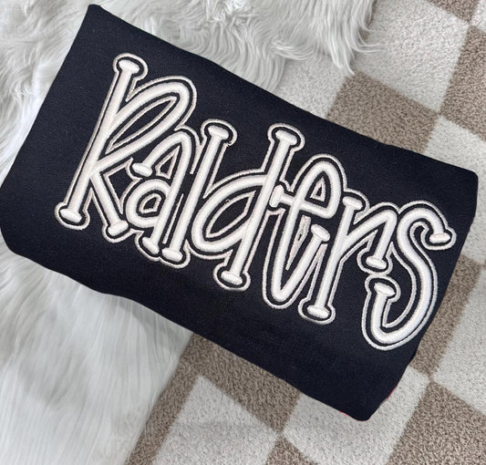 EMBROIDERED Bulldogs 3D Puff Personalized Team Sweatshirt