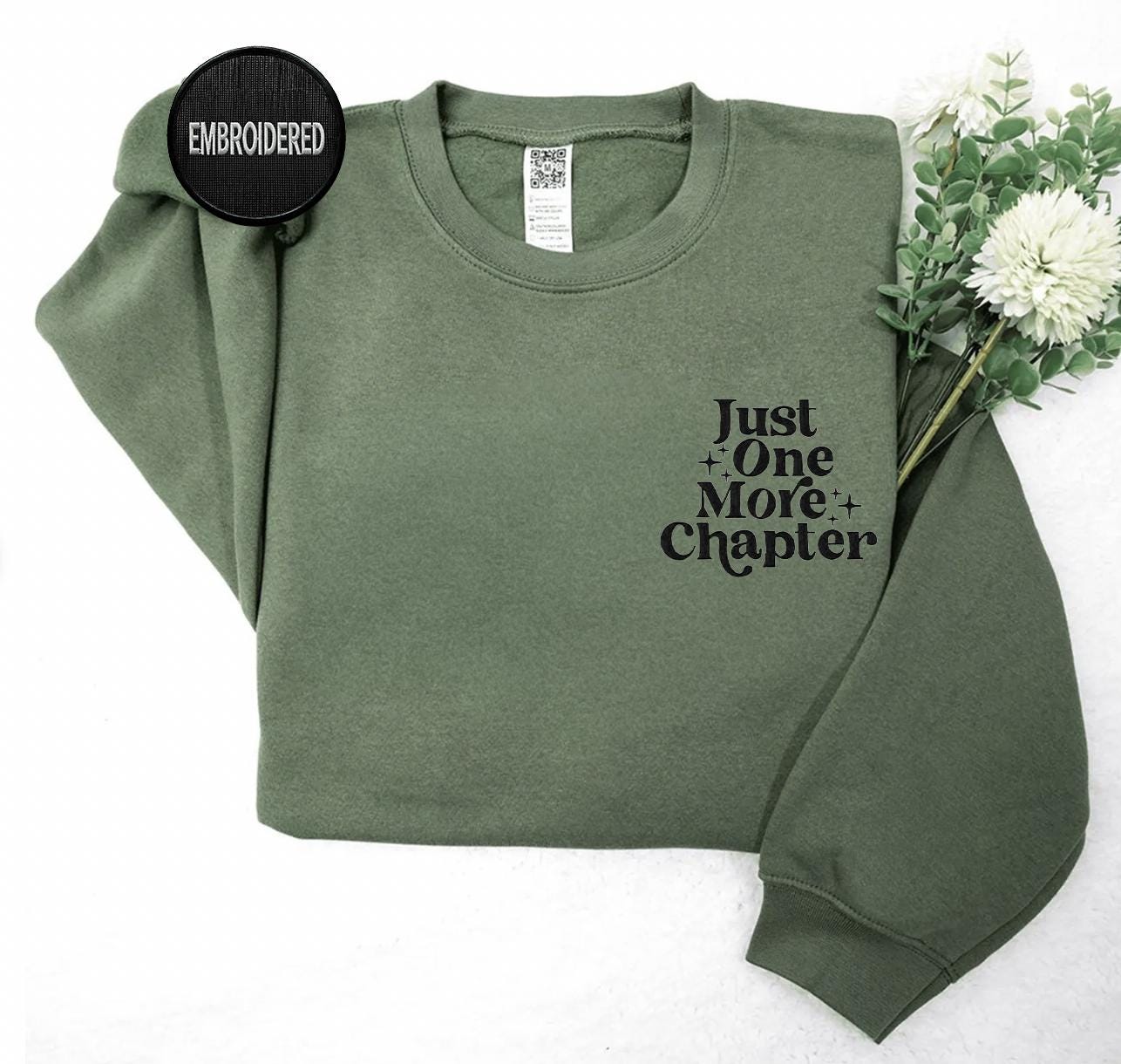 Just One More Chapter Embroidered Sweatshirt