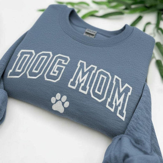 Embroidery Dog Mom Sweatshirt