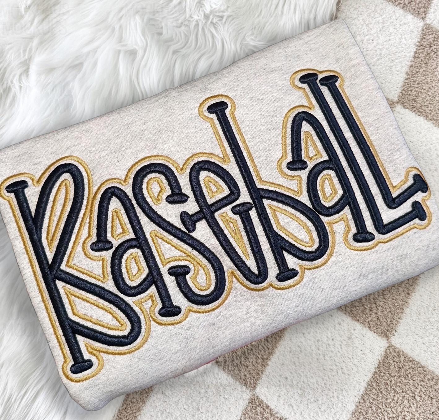 EMBROIDERED Bulldogs 3D Puff Personalized Team Sweatshirt