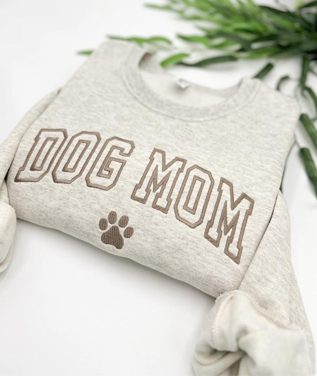 Embroidery Dog Mom Sweatshirt